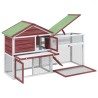 Clapier moka 185,5x60,5x109,5 cm bois de pin massif 