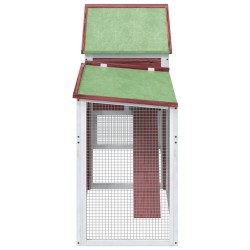 Clapier moka 185,5x60,5x109,5 cm bois de pin massif 