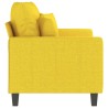 Canapé à 2 places Jaune clair 120 cm Tissu 