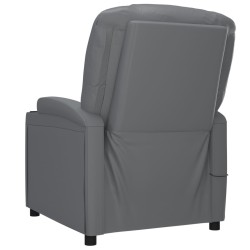 Fauteuil inclinable électrique Anthracite Similicuir 