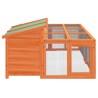 Clapier marron 144x123x67,5 cm bois de pin massif 
