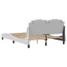 Cadre de lit sans matelas blanc 140x200 cm similicuir 