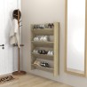Armoires à chaussures murales 2 pcs Chêne Sonoma 80x18x60 cm 