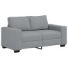 Canapé à 2 places gris clair 120 cm tissu 