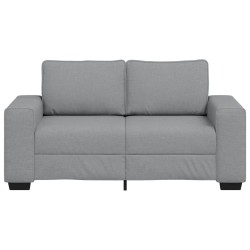 Canapé à 2 places gris clair 120 cm tissu 