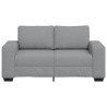 Canapé à 2 places gris clair 120 cm tissu 