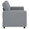Canapé à 2 places gris clair 120 cm tissu 