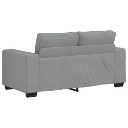 Canapé à 2 places gris clair 120 cm tissu 