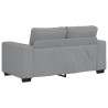 Canapé à 2 places gris clair 120 cm tissu 