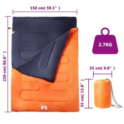 Sac de couchage double et oreillers adultes camping 3-4 saisons 