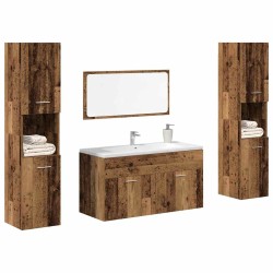 Ensemble de meubles salle de bain 4 pcs bois d'ingénierie 