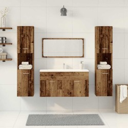 Ensemble de meubles salle de bain 4 pcs bois d'ingénierie 