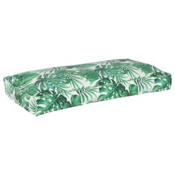 Coussin de palette pour siège/repose-dos Motif de feuilles 120x60x12 cm Tissu Oxford 