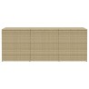 Boîte de rangement de jardin mélange beige 984L résine tressée 