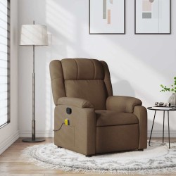 Fauteuil de massage inclinable Marron Tissu 