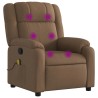 Fauteuil de massage inclinable Marron Tissu 