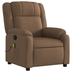 Fauteuil de massage inclinable Marron Tissu 