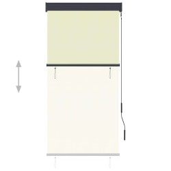 Store roulant d'extérieur 80 x 250 cm Crème 
