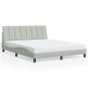 Cadre de lit sans matelas gris clair 160x200 cm velours 