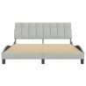 Cadre de lit sans matelas gris clair 160x200 cm velours 