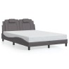 Cadre de lit avec LED sans matelas gris 140x200 cm 