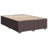 Cadre de lit sans matelas marron foncé 160x200 cm tissu 