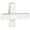 Meubles TV 5 pcs Blanc Bois massif de pin 