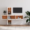 Meubles TV 5 pcs Blanc Bois massif de pin 