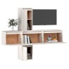 Meubles TV 5 pcs Blanc Bois massif de pin 
