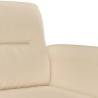 Canapé à 2 places Crème 120 cm Tissu microfibre 