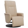 Fauteuil inclinable avec repose-pieds cappuccino similicuir 