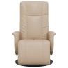 Fauteuil inclinable avec repose-pieds cappuccino similicuir 