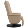 Fauteuil inclinable avec repose-pieds cappuccino similicuir 