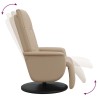 Fauteuil inclinable avec repose-pieds cappuccino similicuir 