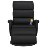 Fauteuil inclinable de massage repose-pieds noir similicuir 