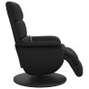 Fauteuil inclinable de massage repose-pieds noir similicuir 