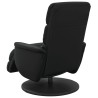 Fauteuil inclinable de massage repose-pieds noir similicuir 
