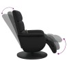 Fauteuil inclinable de massage repose-pieds noir similicuir 