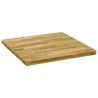 Dessus de table Bois de chêne massif Carré 44 mm 80x80 cm 