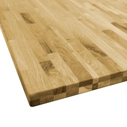Dessus de table Bois de chêne massif Carré 44 mm 80x80 cm 