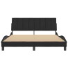 Cadre de lit sans matelas noir 160x200 cm velours 