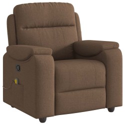 Fauteuil de massage inclinable Marron Tissu 