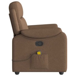 Fauteuil de massage inclinable Marron Tissu 