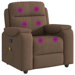Fauteuil de massage inclinable Marron Tissu 