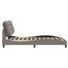 Cadre de lit sans matelas taupe 120x200 cm tissu 