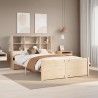 Lit bibliothèque sans matelas 120x200 cm bois de pin massif 