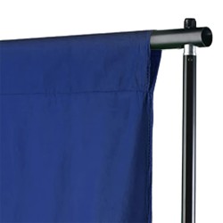 Toile de fond coton sans support bleu 600x300 cm incrustation 