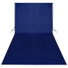 Toile de fond coton sans support bleu 600x300 cm incrustation 