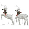 Rennes de Noël 2 pcs Doré 40 LED 