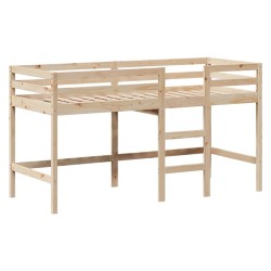 Lit superposé avec échelle et toit sans matelas 90x190 cm 